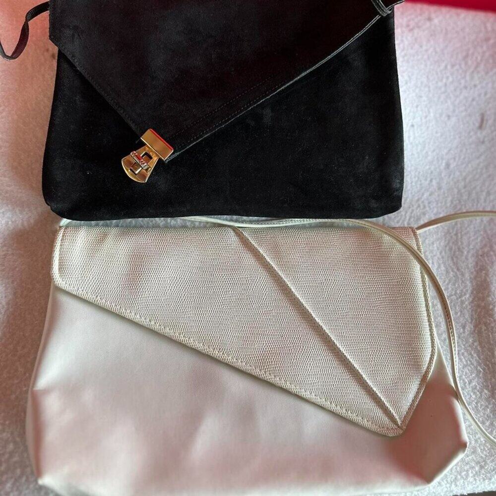 Vintage Evening Purses Bundle Clutch Fancy Night Out Formal Prom HoCo Neutral - Picture 5 of 8